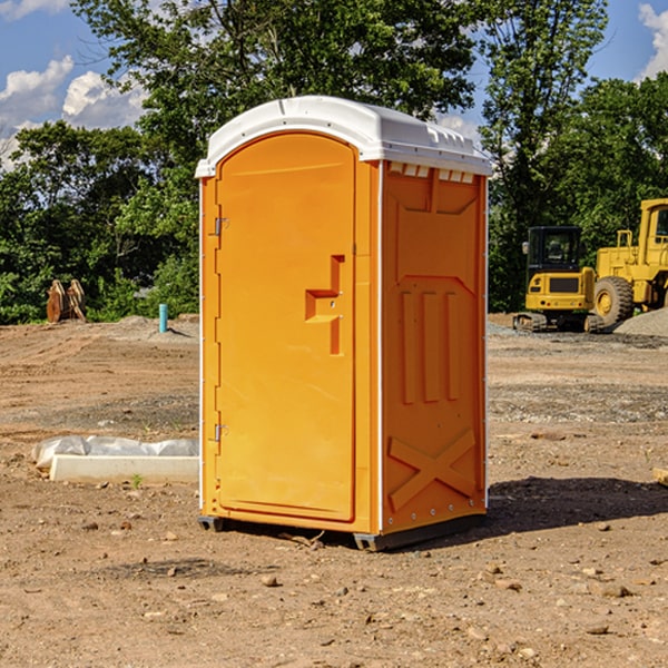 what is the cost difference between standard and deluxe portable restroom rentals in Sharkey County